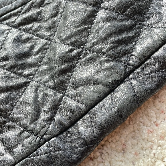 QUILTED LEATHER BOMBER JACKET - Picture 14 of 14